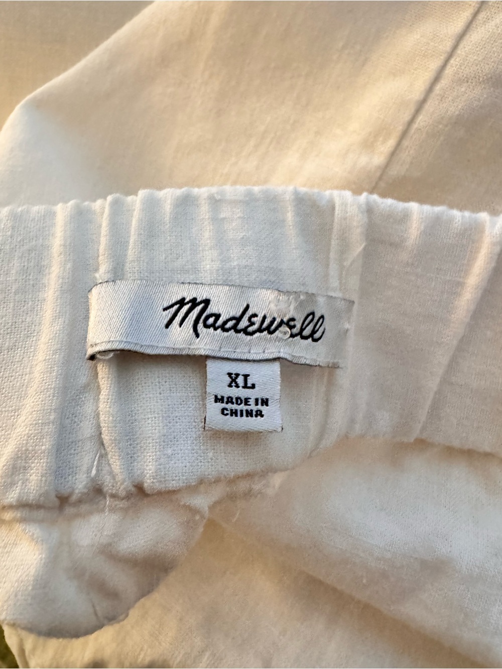 Madewell Linen-Blend Side-Button Midi Skirt in Lighthouse - Picture 5 of 6